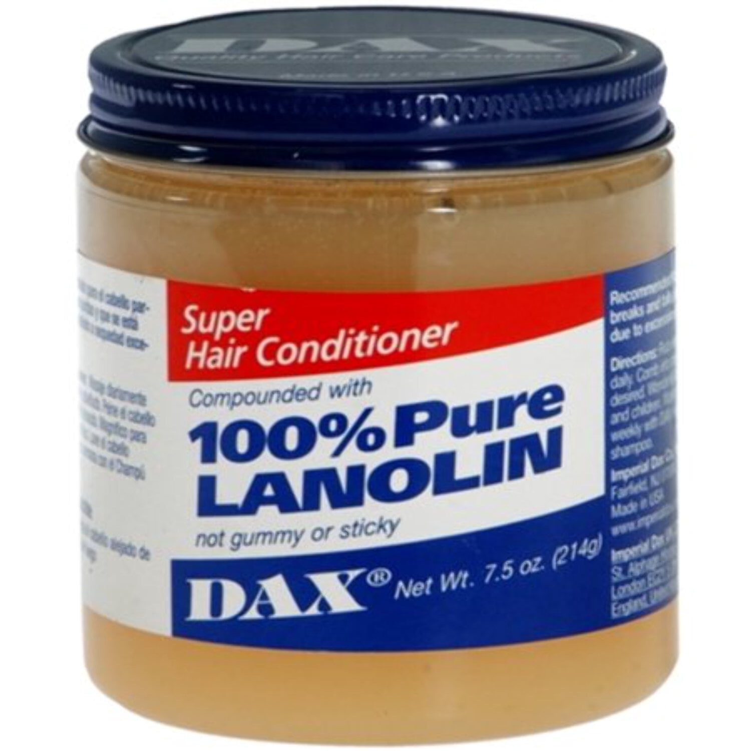 DAX Super Lanolin Hair Conditioner – Pure Lanolin Moisture Formula (7.50 oz / 213g)