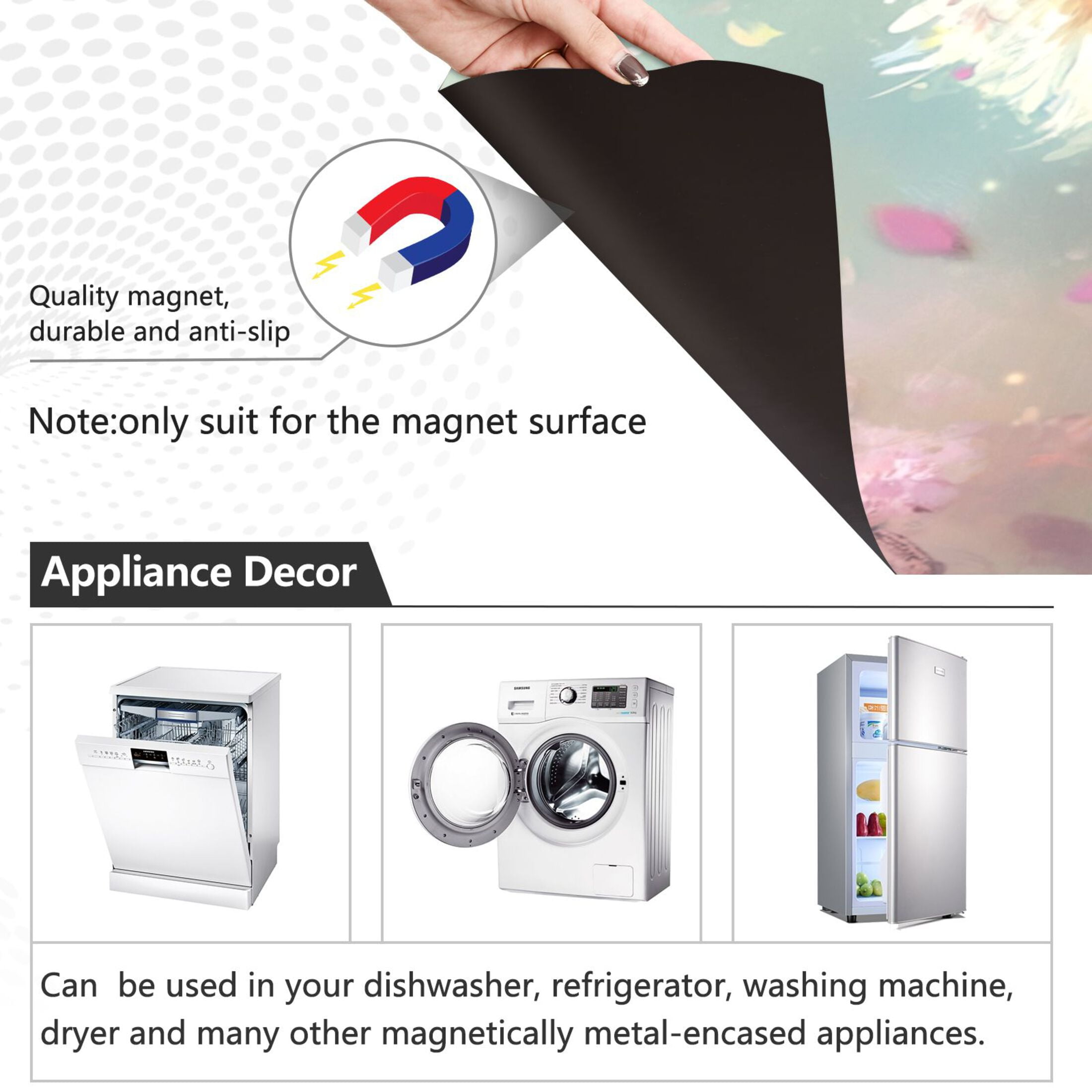 Dishwasher Magnetic Sticker 23x26 Inch Refrigerator Magnetic Sticker Washing Machine Magnetic Sticker Kitchen Panel Magnetic Sticker Home Decor Super Beautiful Owl