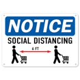 thumbnail image 1 of SignMission OS-NS-P-710-25596 Coronavirus Notice Sign - Notice Social Distancing, 1 of 1