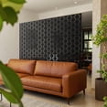 thumbnail image 2 of Weather & Rust Resistant Privacy Screen - Metal Decorative Fence Panel for Patio, Garden, Backyard - 70" x 48" Freestanding Laser Cut Galvanized Steel Outdoor Privacy Wall, 2 of 7
