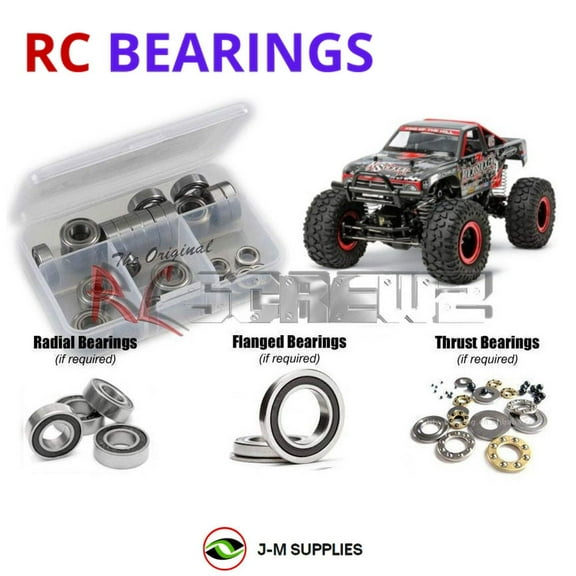 RCScrewZ Rubber Shielded Bearing Kit tam184r for Tamiya RC Rock Socker 1/10th 4WD Truck #58592 | SET