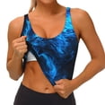 thumbnail image 3 of Fotbe Wolf Sujetador Deportivo Largo sin Aros para Mujer con Almohadillas y Soporte Medio, Transpirable y Absorbente, Camiseta Tipo Chaleco o Tank Top-Medium, 3 of 8