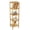 natural, variant on Ataucjin 5-Tier Bamboo Shelf Narrow Bathroom Shelf with Slatted Shelves Natural Wood Plant Stand Standing Towel Rack Corner Rack for Bathroom Entryway Bedroom Kitchen Sunroom