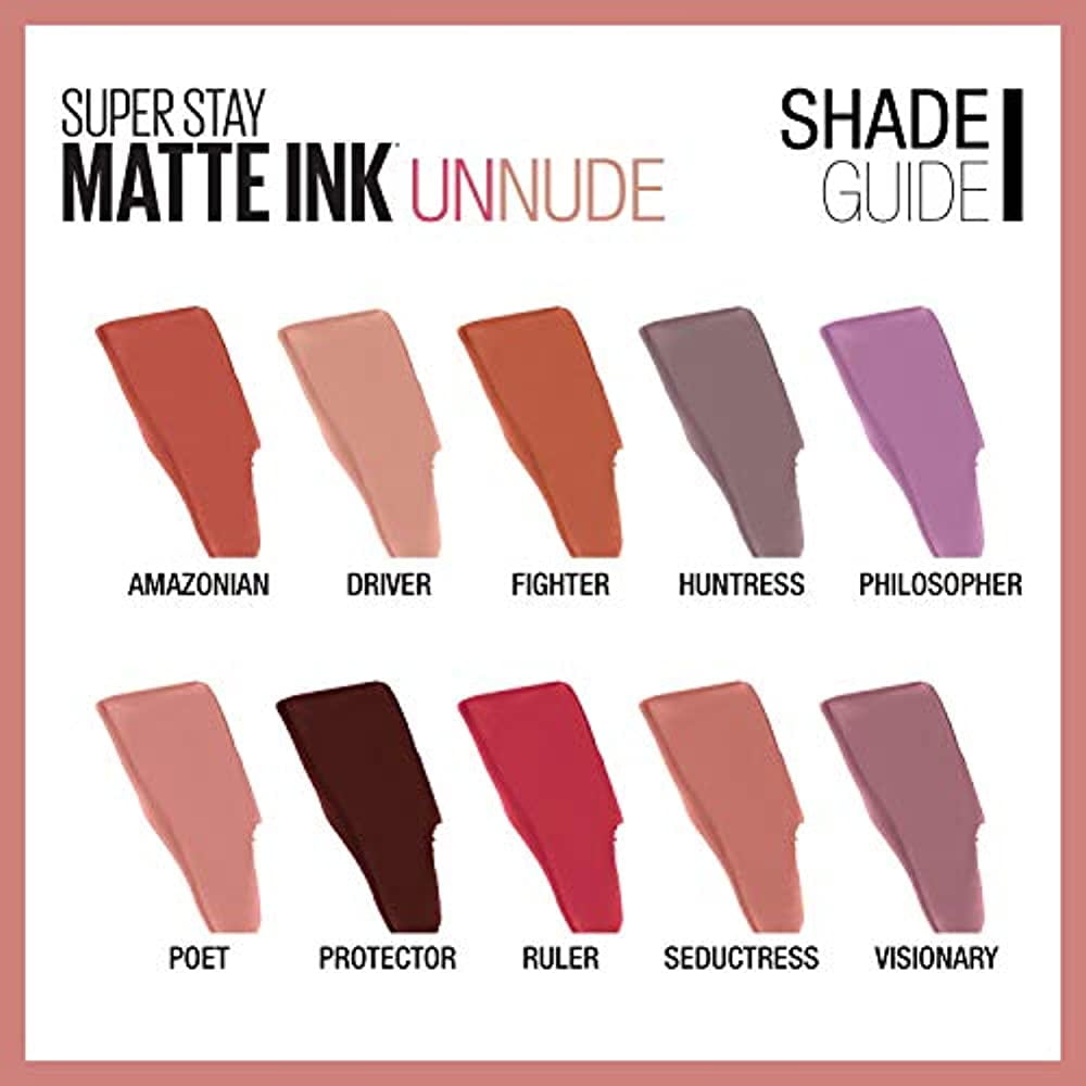 Maybelline New York Superstay Matte Ink Un-nude Liquid Lipstick, Poet, 0.34  Fluid Ounce (Pack of 2) 0.17 Fl Oz (Pack of 2) 60 POET