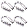 thumbnail image 3 of KAKOWELY Stainless Cable Clamps 4pcs Professional Cable Fixing Thimble Rigging Unique Fixing Workpiece1.69"X1.38"X0.35", 3 of 5