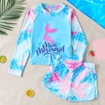 thumbnail image 2 of lnmuld Girls 2 Piece Long Sleeve Sun Protective Swim Dress Pants Set Summer Beach Pool Swimwear Size:11-12 Years, 2 of 8