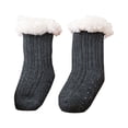 thumbnail image 1 of SUNSIOM Infant Baby Lamb Floor Socks Solid Color/Contrast Color Baby Winter Warm Thick Knit Crew Socks, 1 of 4