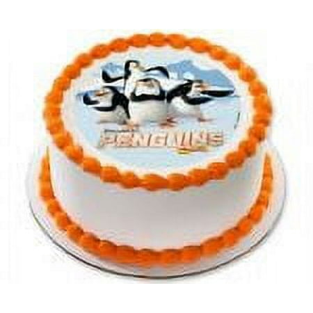 Penguins of Madagascar 7inch Round Edible Photo Image Cake Decoration