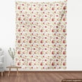 thumbnail image 4 of Ambesonne Floral Fabric by the Yard Upholstery, Vintage Warm Romantic Flower, 5 Yards, White and Multicolor, 4 of 5