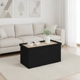 thumbnail image 2 of PINPLUS 30 " Ottoman with Storage Bench, Folable Ottoman Coffee Table with Tray, Foot Rest, Toy Chest Box for Living Room, Bedroom, Linen Fabric, Black, 2 of 6
