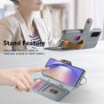 thumbnail image 3 of ELEHOLD Case for Samsung Galaxy S20+, RFID Blocking Zipper Leather Wallet Stand Case with Card Slot & Wrist Strap & Ring Holder,Blue, 3 of 10