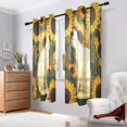 thumbnail image 6 of White Cat Sunflowers Blackout Curtains Thermal Insulation 63 inch Grommet for Bedroom Living Room Bathroom Kitchen Windows 2 Pack, 6 of 6