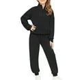 thumbnail image 6 of Girls 2 Piece Sweatsuit Set Long Sleeve Half Zip Sweatshirt Elastic Waist Jogger Sweatpant with Pockets Casual Tracksuit Outfits, 6 of 6