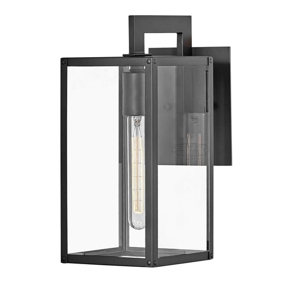 2590BK-LL Hinkley Lighting Max - 1 Light Small Outdoor Wall Lantern in Transitional Style - 6 Inches Wide by 13.25 Inches High-Black Finish-LED