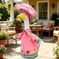 thumbnail image 6 of Sruoe Porch Goose Outfits, Pink Raincoat With Umbrella Goose Clothes Dress, Duck Clothes for 23 Inch Lawn Goose, Cute Porch Decor Goose Clothing, Goose Costume for Yard Courtyard Festival Decor, 6 of 6