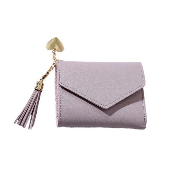 Hemoton  Coin Holder Pouch Sling Bag for Women Wallet Purses Student Lavender