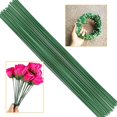 thumbnail image 4 of 200 piezas de alambre de tallo floral, tallo de ramo verde oscuro de calibre 22 de 16 pulgadas para arreglos florales, manualidades de bricolaje, suministros para hacer flores Xemadio WRJM-214, 4 of 7