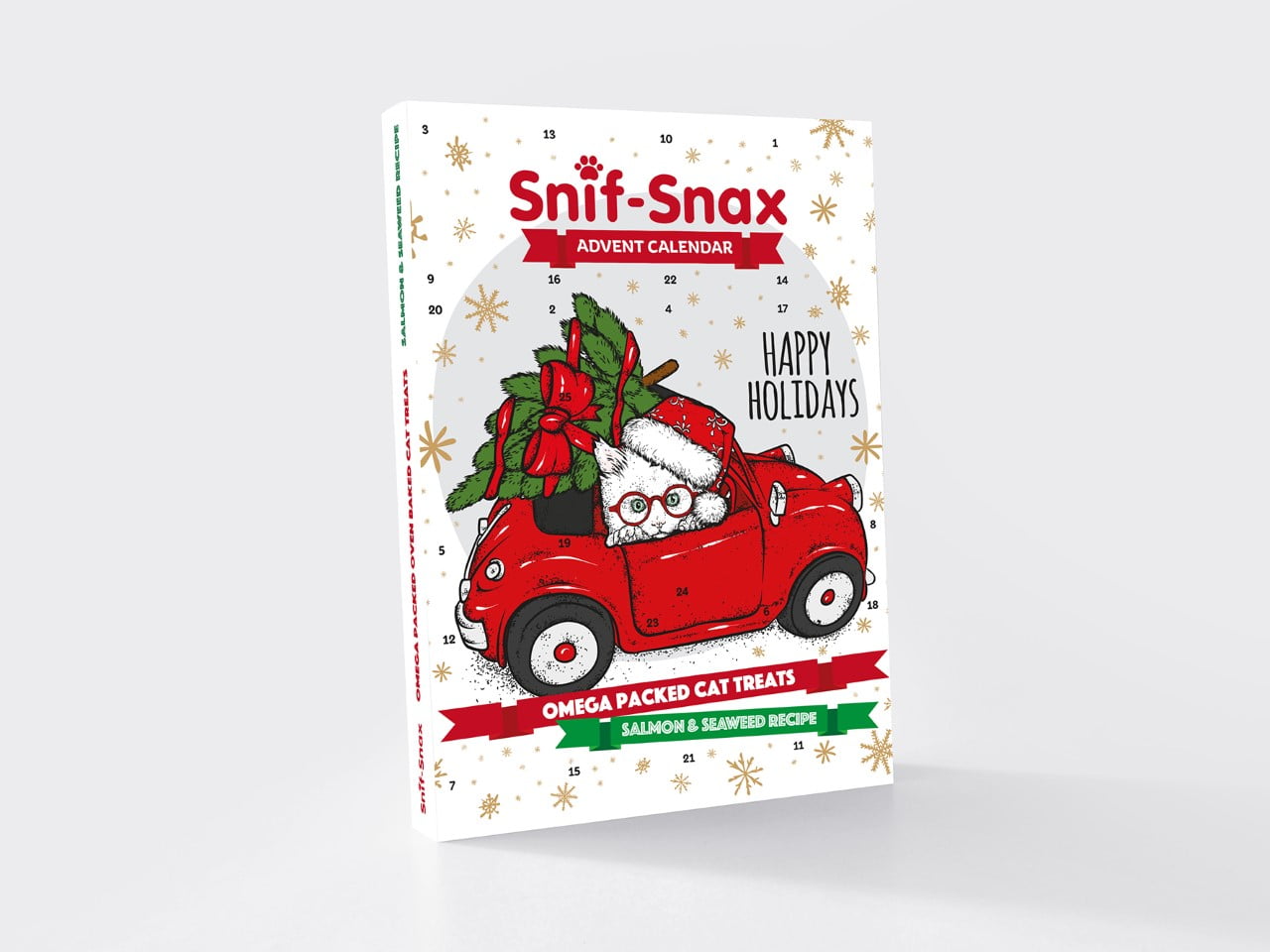 SnifSnax Holiday Cat Advent Calendar, Atlantic Salmon and Seaweed