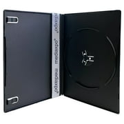 CheckOutStore 100 PREMIUM SLIM Black Single DVD Cases 7MM (100% New Material)