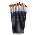 thumbnail image 2 of Shisuyan 12Pcs Detail Paint Brush Assorted Color Professional Paintbrush Set for Oil Painting, 2 of 9