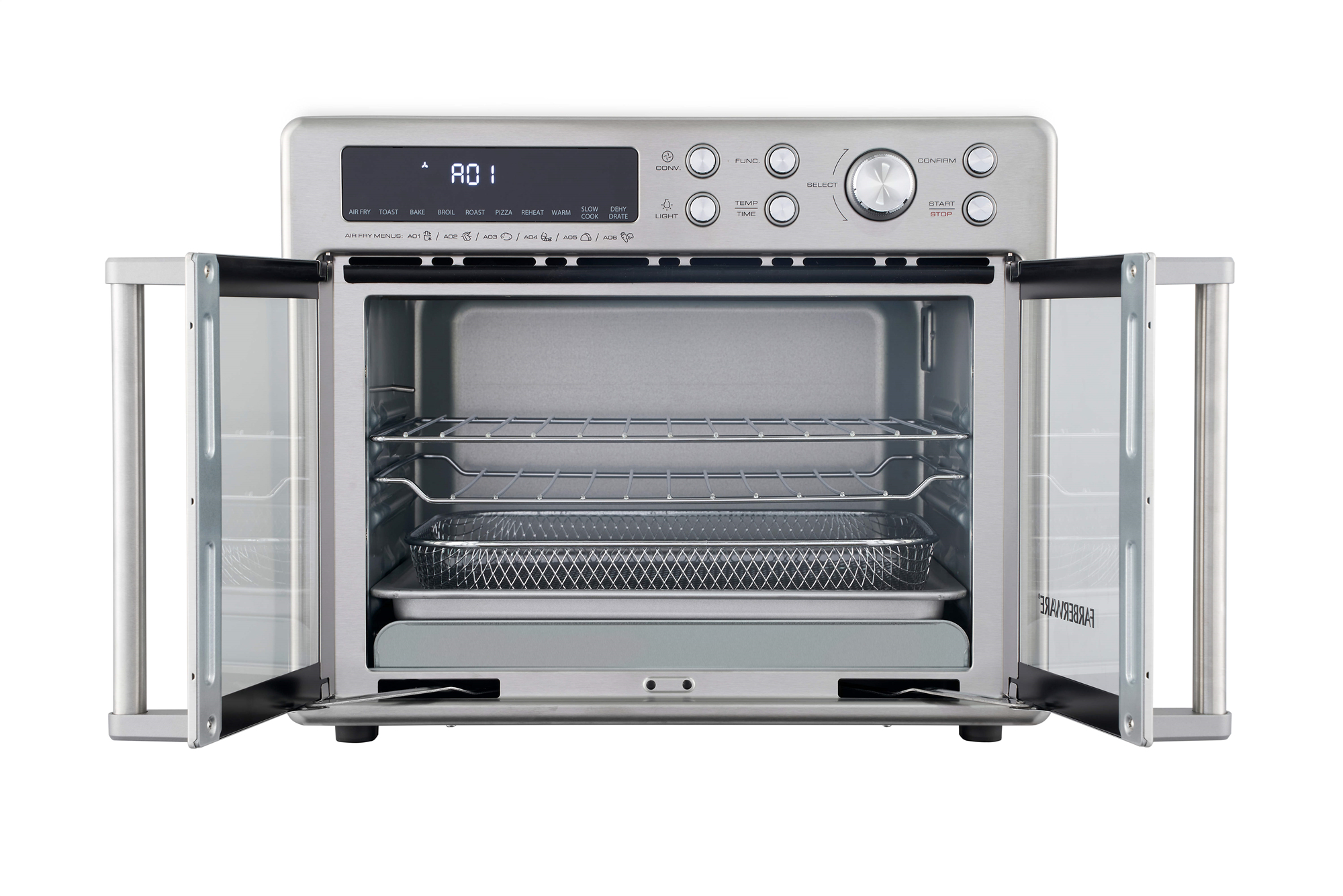 Farberware Brand 25L 6-Slice Toaster Oven with Air Fry, French Door, FW12-100024316 - image 2 of 5