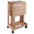 thumbnail image 1 of Winsome Brienda 5-PC Set Flip Top Snack Table Natural Finish, 1 of 9