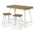 thumbnail image 2 of Furniture of America Harper 3-Piece Counter Height Table Set, Oak, 2 of 6