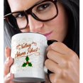 thumbnail image 2 of 3drose, Ireland Nollaig Shona Dhuit Christmas Holly Typography in Red and Gold, 11oz Two-tone Black Mug, 2 of 6