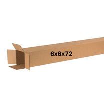 6x6x72 (200 lb strength) | SINGLE Cardboard Box | Tall
