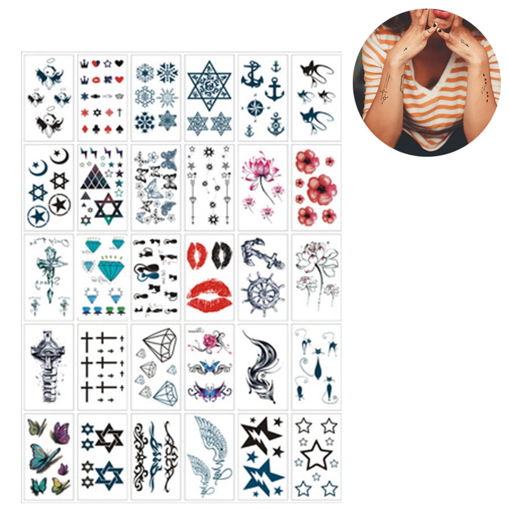 30 Sheets Set Waterproof Temporary Tattoos Fake Arm Tattoos Body Art Small  Tattoo Stickers Tattoos for Men Women Arms Shoulder Chest-Package B |  Walmart Canada
