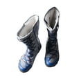 thumbnail image 3 of TMA EYES Long Washed Contrast-Stitch Lace Eyes Side Zipper Women's Boots, 3 of 6