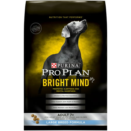 Purina Pro Plan BRIGHT MIND Large Breed Formula Adult 7+ Dry Dog Food - 30 lb. (Best Senior Dog Food Large Breed)