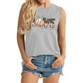 thumbnail image 1 of LSLJS Débardeurs à Col Rond pour Femmes Mode Décontractée T-Shirt à Manches Courtes Imprimé Lettre Blouse, 1 of 3