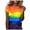 Orange, variant on Women Tshirts Crew Neck Printed Short Sleeve Pride Rainbow Top Womens Tees Green S