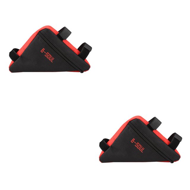 Greeniant Bolsa de sillín de marco de ciclismo de 4 colores, bolsa de alforja de bicicleta impermeable de buena calidad, bolsa con cremallera, soporte negro rojo 2piezas Greeniant CBP103244