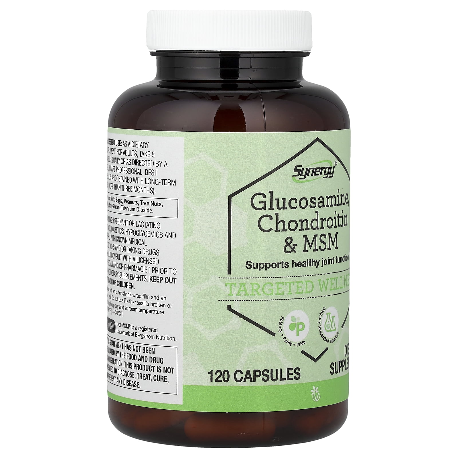Vitacost Synergy®, Glucosamine, Chondroitin & MSM, 120 Capsules