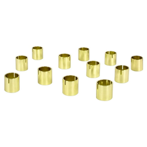 Koyal Wholesale Modern Metal Geometric Cylinder Wedding Place Card Holders, Set of 12 Gold Table Number Holders