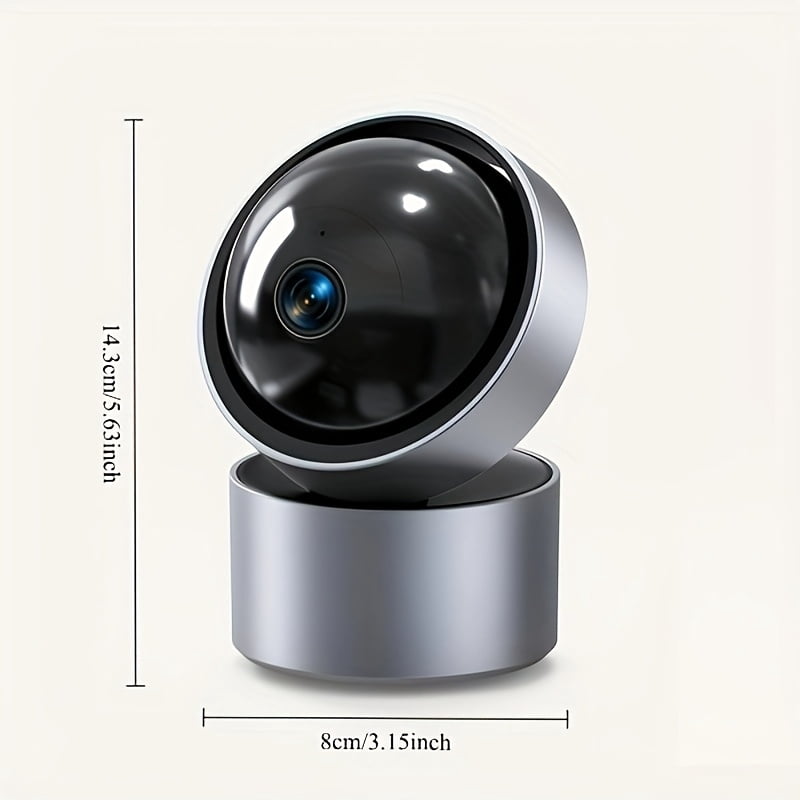 2K HD Smart Globe Security Camera with Audio, 360° Night Vision, Motion Detection for Indoor/Outdoor, Pet & Baby Monitor, Home Surveillance Gift