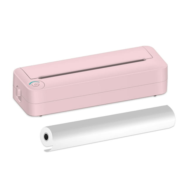 Riwcyla A4 Portable Paper Printer Thermal Printing Wireless BT Connect Compatible with iOS and Android Mobile Photo Printer Support 210mm Wide for Travel Home Office Printing Sketches Reports Print
