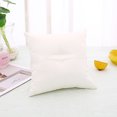 thumbnail image 2 of GOOHOCHY 20x20cm Wedding Ceremony Engagement Ring Pillow Bridal Bride Ring Bearer Flower White Ring Pillow with Ribbons, 2 of 8