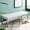 White, variant on Modway Loft Tufted Vegan Leather Bench in Silver Gray