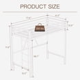 thumbnail image 4 of Einfach Metal Twin Size Loft Bed with Full-Length Guardrail & Removable Ladder, Apple Green, 4 of 10