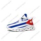 thumbnail image 1 of Zapatillas deportivas planas con bandera cubana para hombre y mujer, deportivas de alta calidad con cordones y malla, hechas a medida, color blanco, 1 of 6