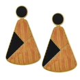 thumbnail image 5 of Pendientes de de Exclamación Triangular Joyas Geométricas para Mujeres Niñas Negro Salvador Pendientes geométricos, 5 of 5