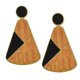 thumbnail image 5 of Pendientes geométricos con exclamación, pendientes esmaltados para mujeres y niñas Negro Yinane Pendientes geométricos, 5 of 5