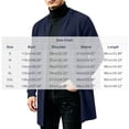 thumbnail image 5 of Jovrlynd Mens Overcoat Long Sleeve Button Fleece Lined Pockets Solid Winter Fashion Long Jacket, S-3XL, 5 of 7