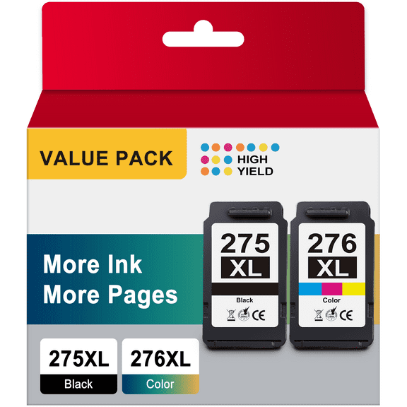 275 Printer Ink for Canon Ink 275 and 276 for Canon 275 Ink for PIXMA TS3522 3722 (Black, Tri-Color)
