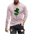 thumbnail image 2 of Blusas y camisas de manga larga y cuello redondo para hombre, camisetas casuales con estampado de moda y cuello redondo, blusas de licra de manga corta para hombre., 2 of 5