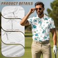 thumbnail image 4 of KUIFORTI Matching Couple Golf Shirts Couple Golf Matching Outfits Sea Turtle Starfish 4-Way Stretch Mens Hawaiian Shirt Breathable Fabric Moisture Wicking for Casual Wear, 4 of 5