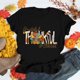 thumbnail image 2 of Camisas de Acción de Gracias Para Mujer Casual Cuello Redondo Manga Corta Camiseta Estampada Top Odeerbi  ODB122422, 2 of 5